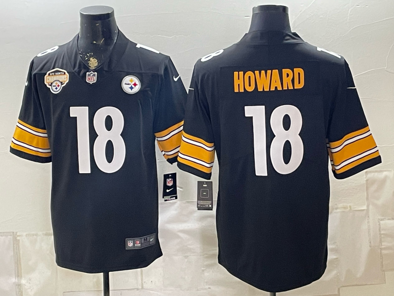 2026 Men Pittsburgh Steelers #18 Howard Black Limited Nike NFL Jersey 08290012